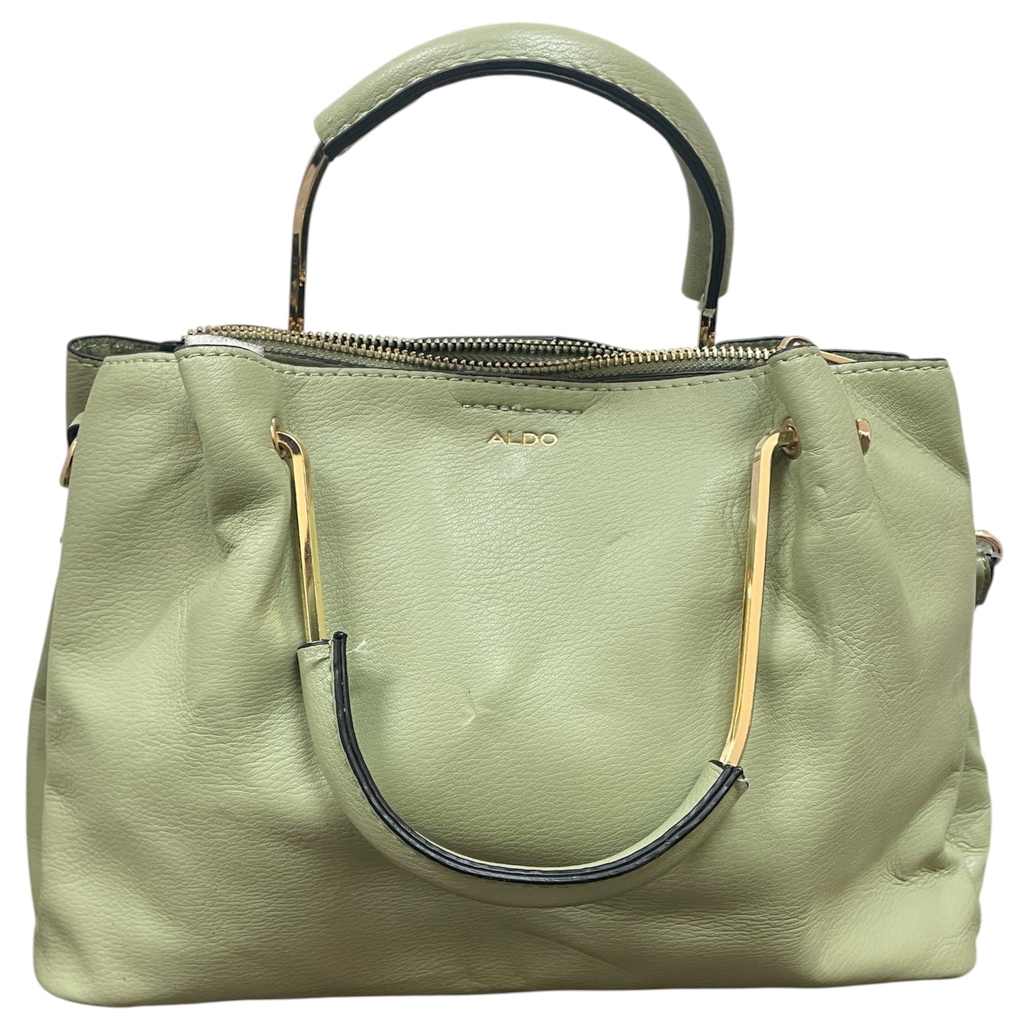 Crossbody By Aldo In Gold & Green, Size:Medium