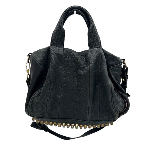 Handbag Luxury Designer By Alexander Wang In Black, Size:Medium