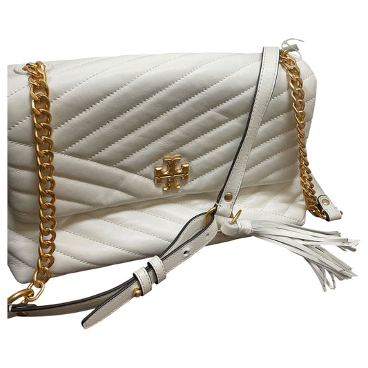 Handbag Designer By Tory Burch In White, Size:Medium