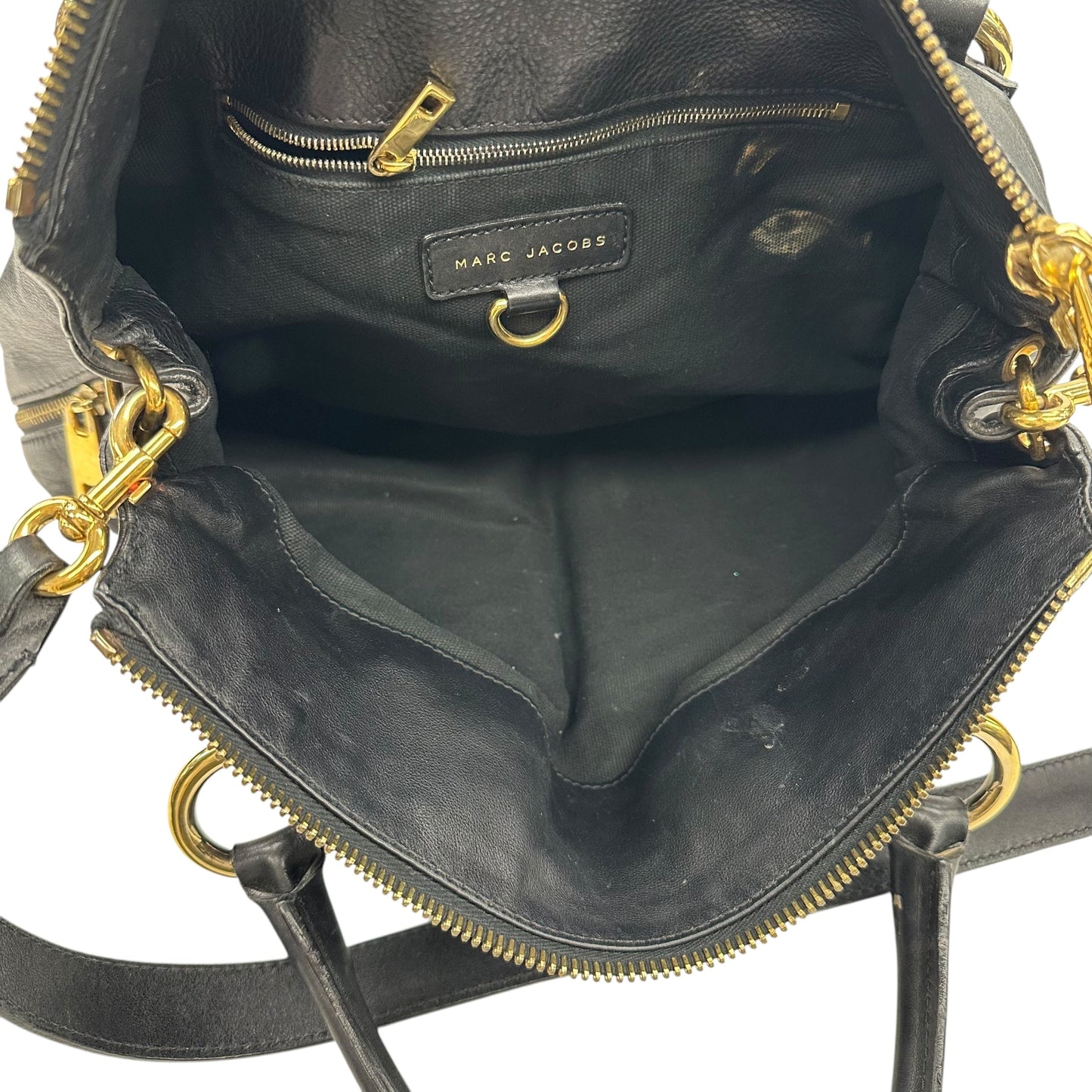 Handbag Luxury Designer By Marc Jacobs In Black, Size:Medium