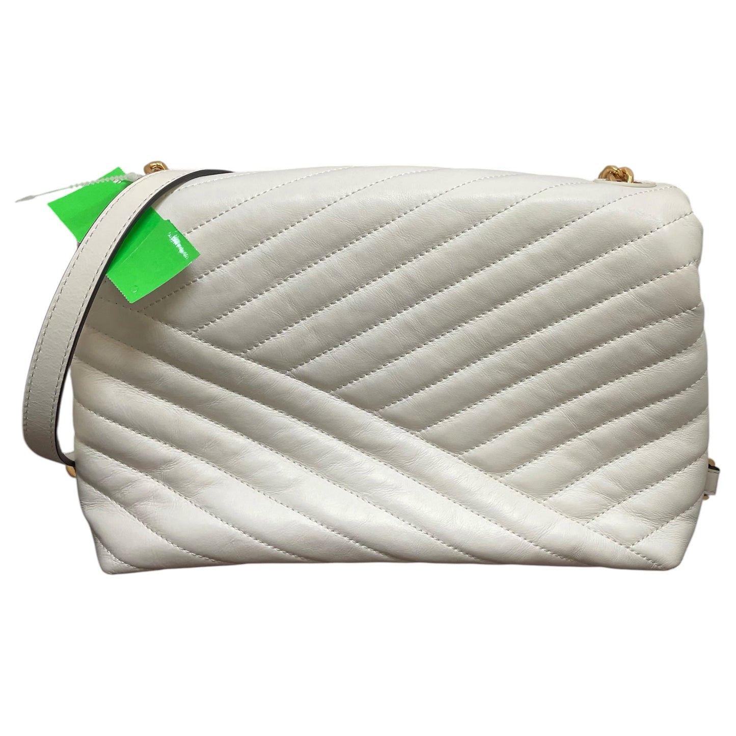 Handbag Designer By Tory Burch In White, Size:Medium