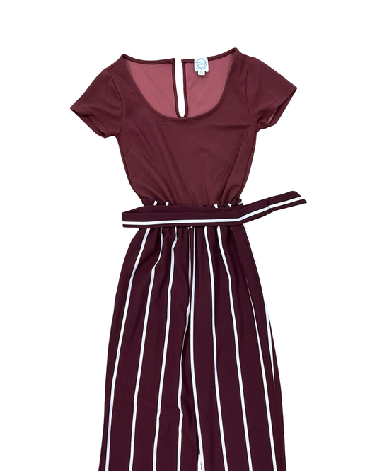 Jumpsuit By Blue Rain In Maroon, Size:Xs
