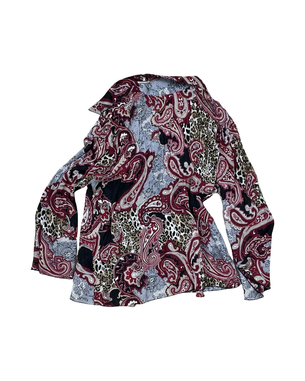 Blouse Ls By Sunny Leigh In Red, Size:Mp