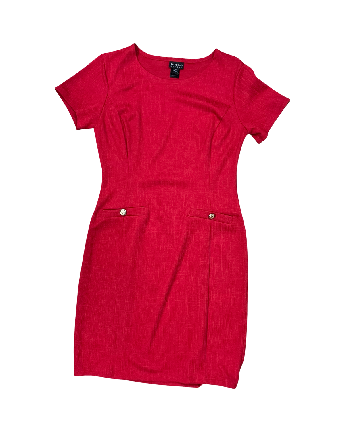 Dress Work By En Focus In Red, Size:S