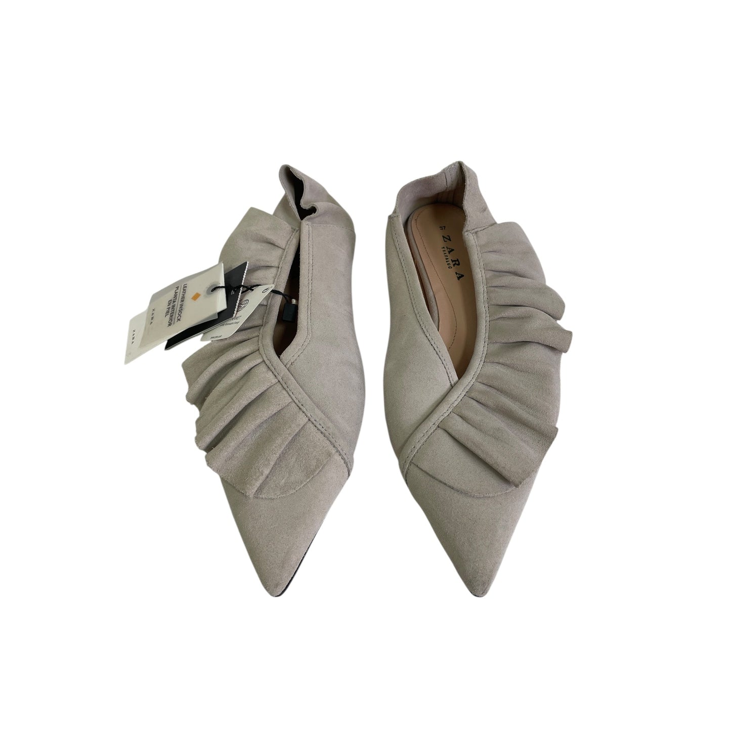 Shoes Flats By Zara In Beige, Size:6.5