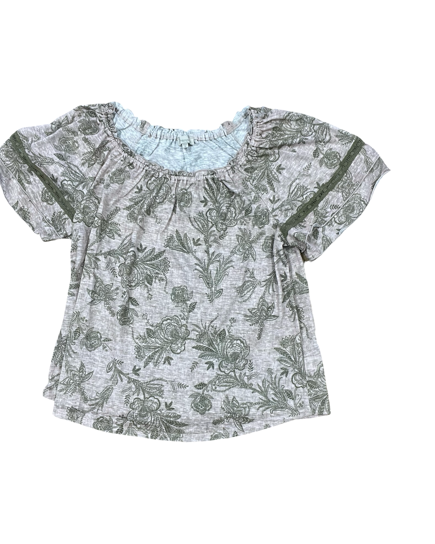 Top Ss By Chenault In Tan, Size:1X