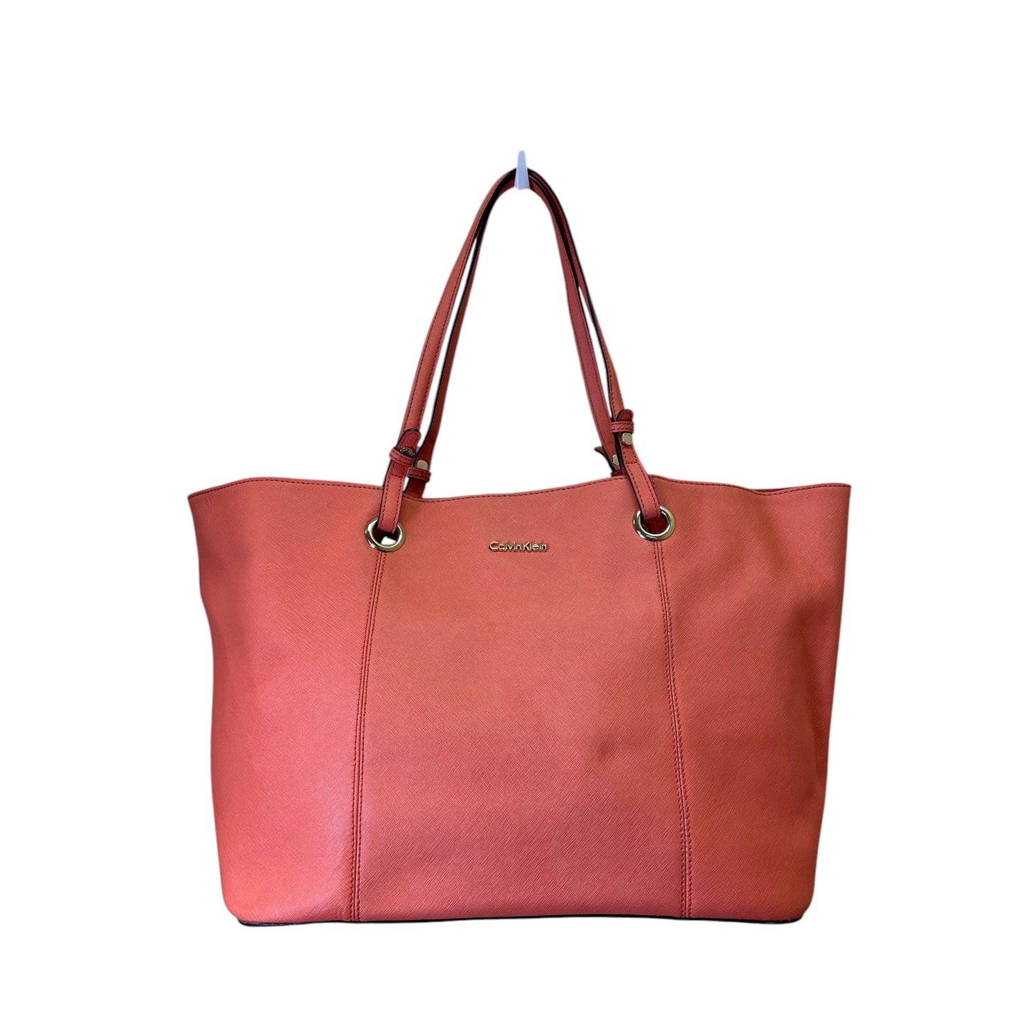 Tote By Calvin Klein In Coral, Size:Large