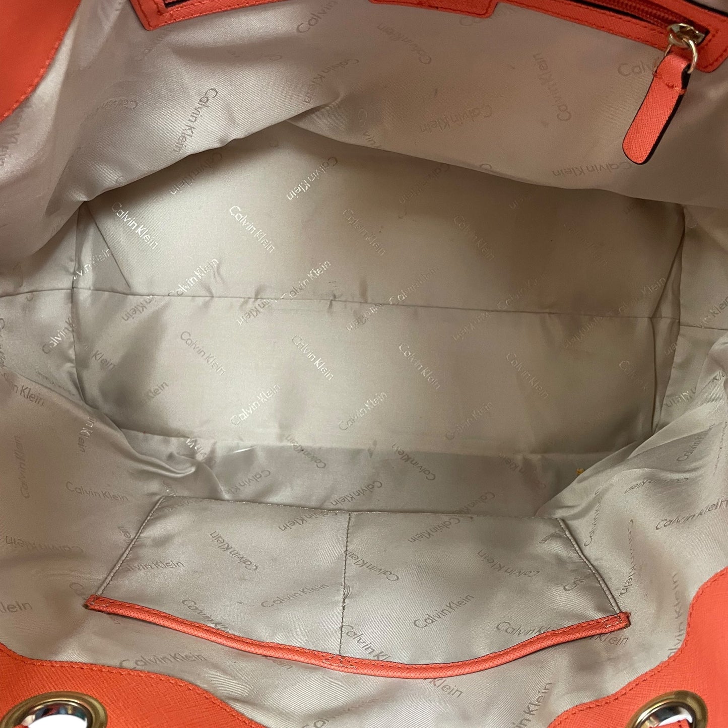 Tote By Calvin Klein In Coral, Size:Large