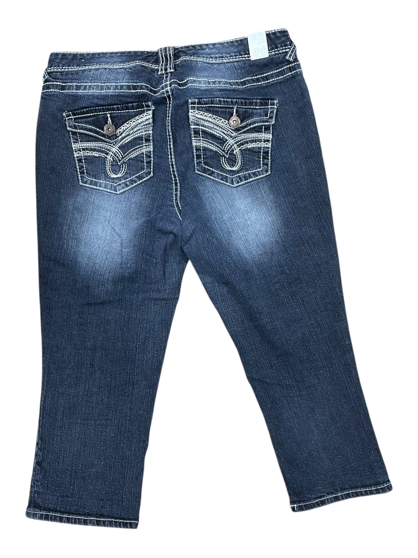 Jeans Cropped By Maurices In Blue Denim, Size:16