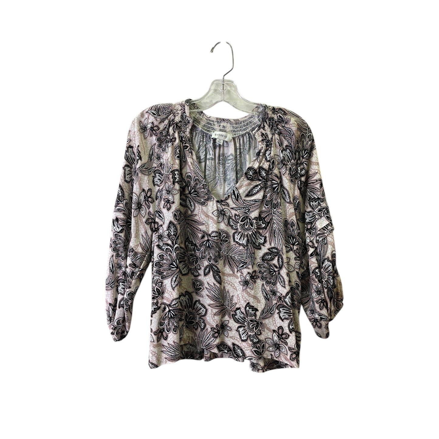 Top Ls By Evereve In Brown & Cream, Size:Xs