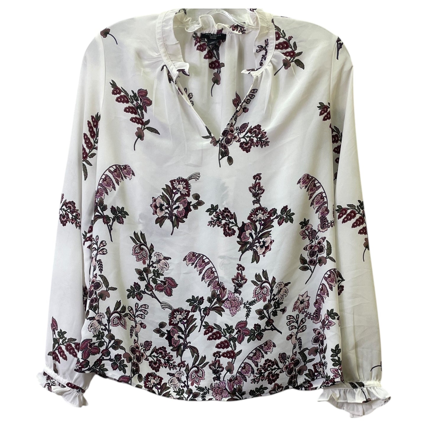 Top Ls By Ann Taylor In Purple, Size:Xsp