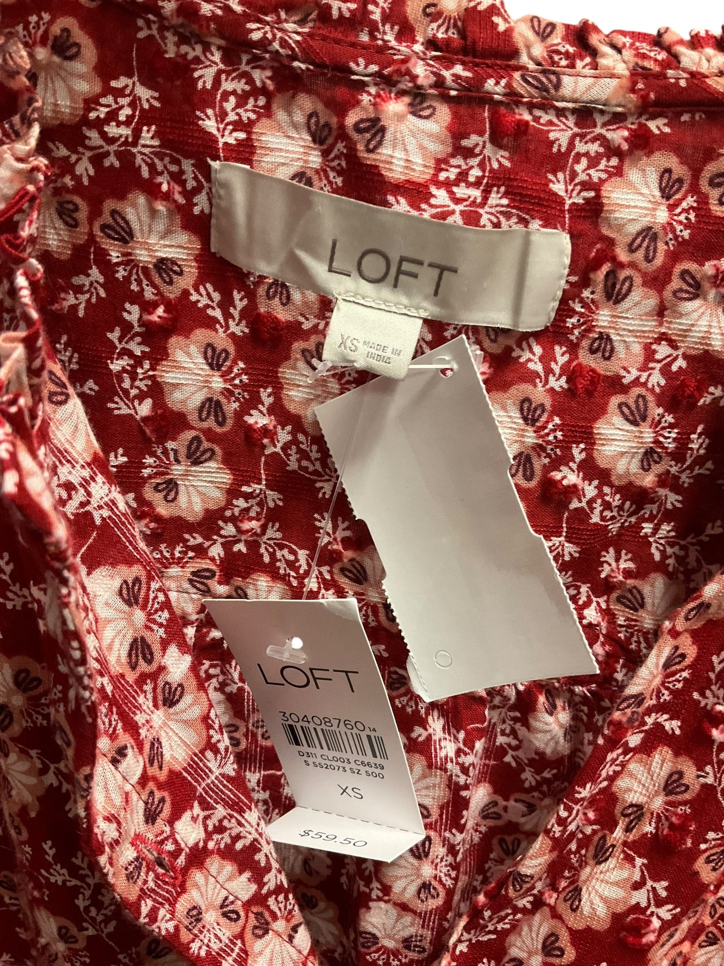 Top Ls By Loft In Floral Print, Size:Xs