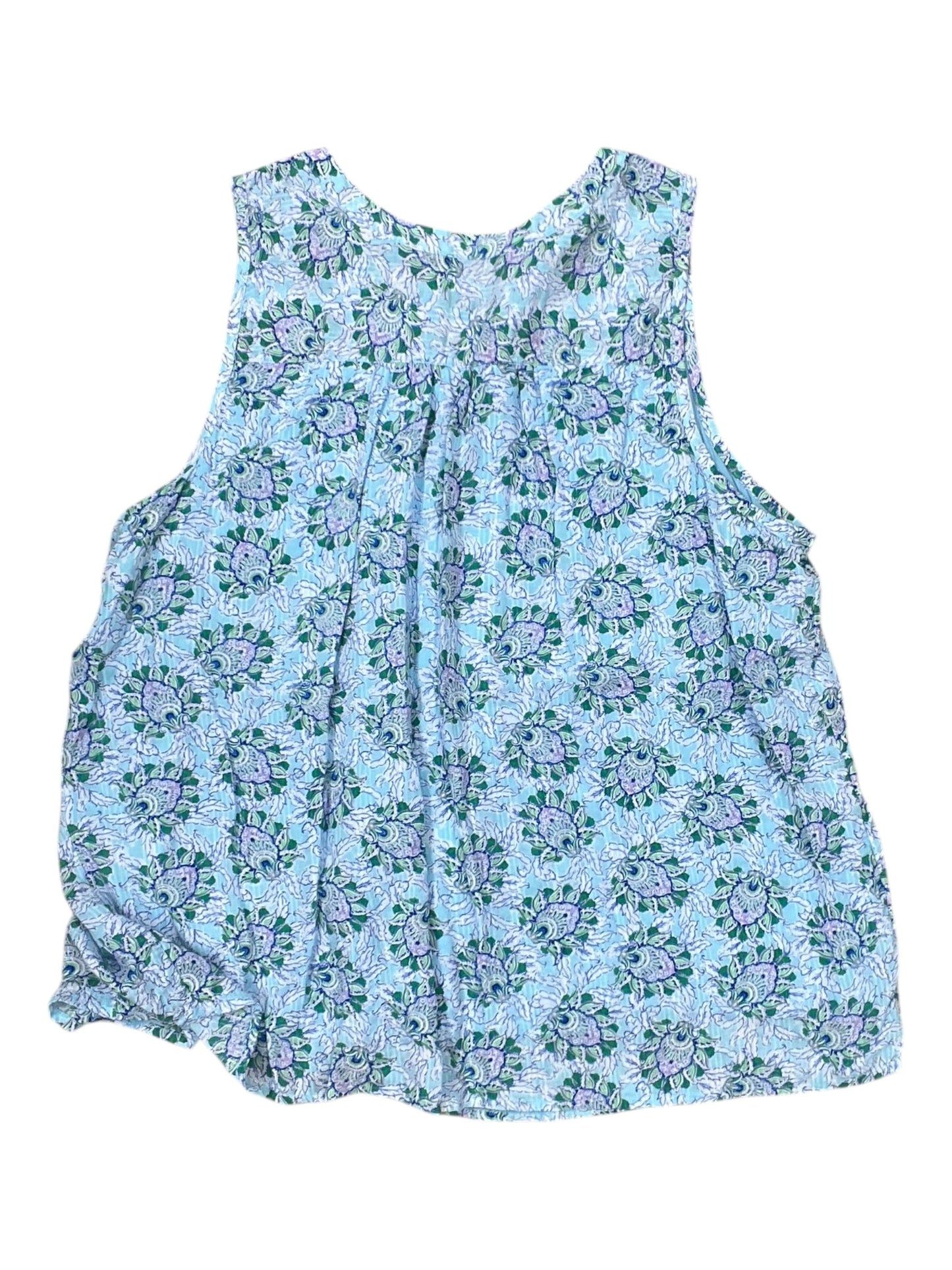 Top Sleeveless By Loft In Aqua, Size:Xl