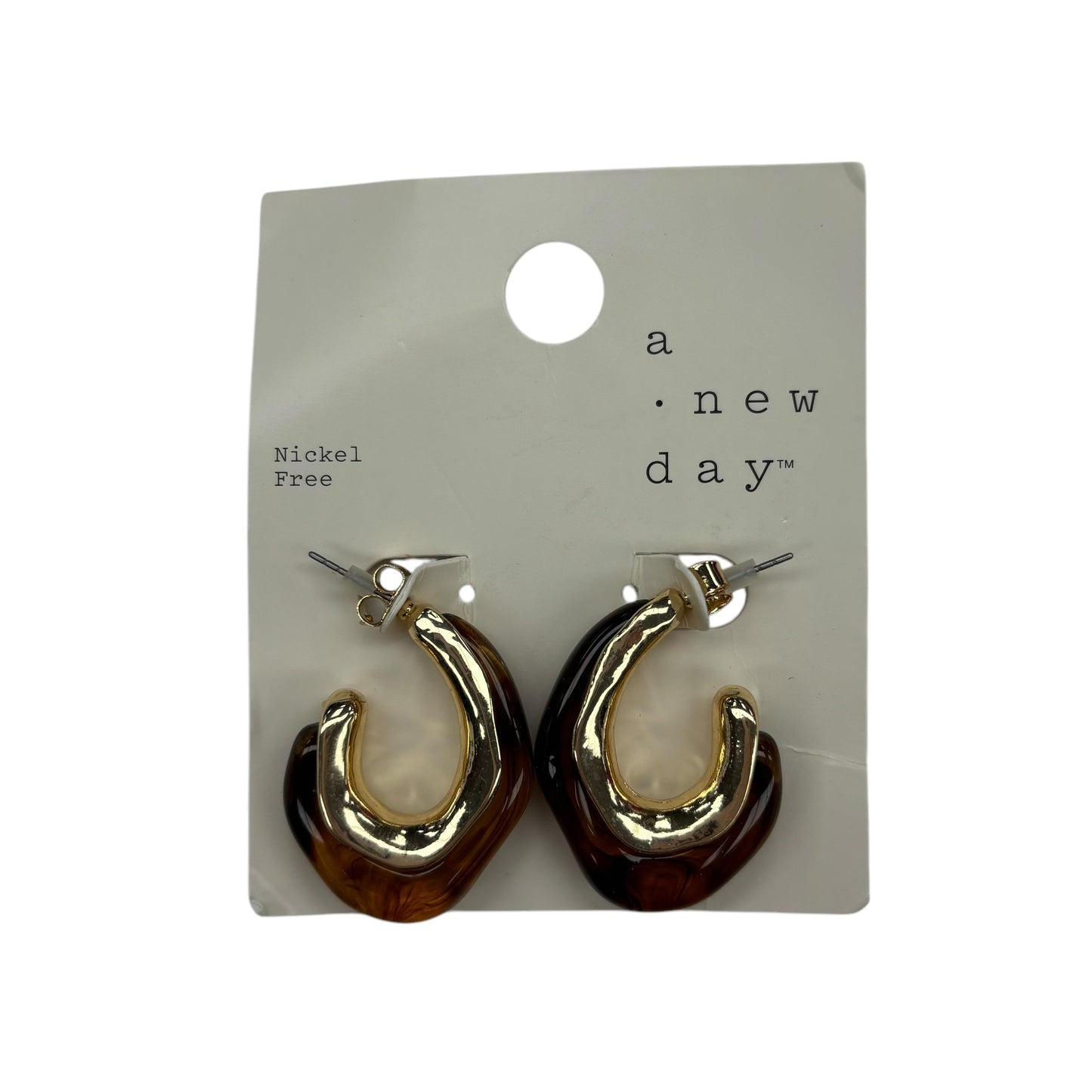 Earrings Hoop By A New Day In Tortoise Shell Print