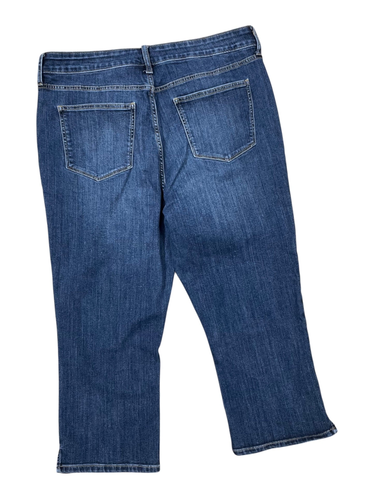 Jeans Cropped By St Johns Bay In Blue Denim, Size:16