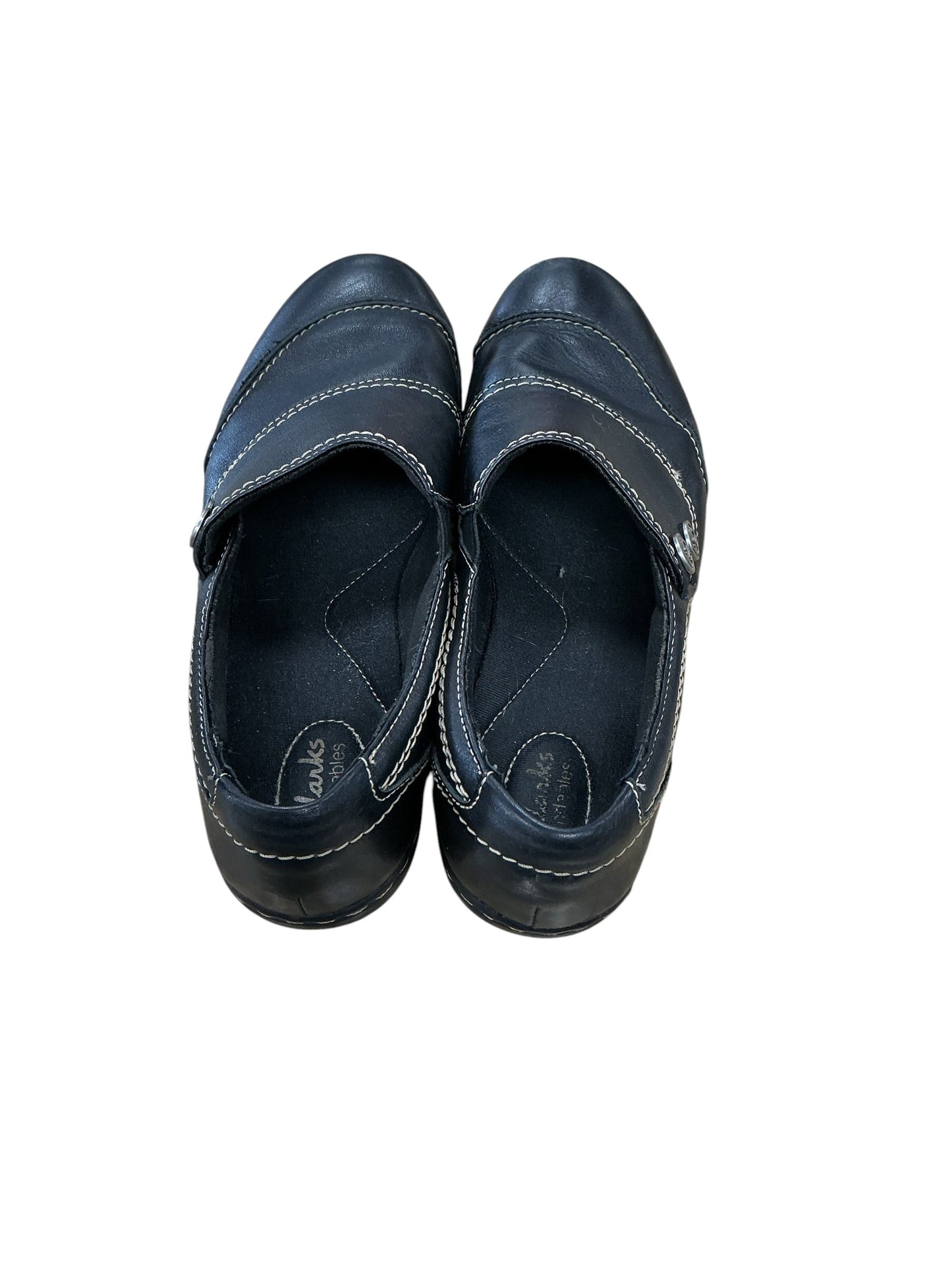 Shoes Flats By Clarks In Black, Size:11