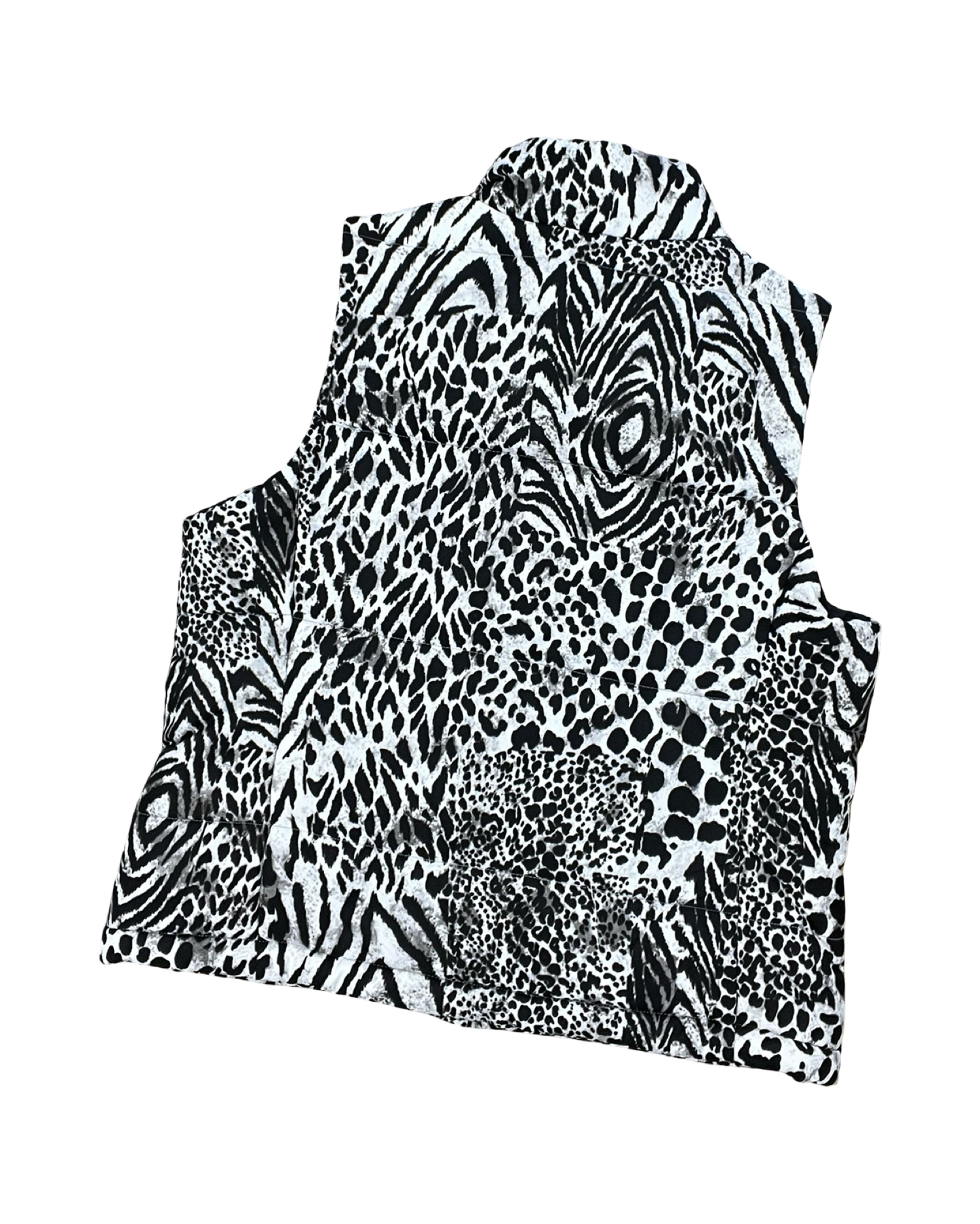 Vest Puffer & Quilted By Jones New York In Black & White, Size:L