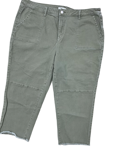 Jeans Cropped By Sonoma In Green, Size:20