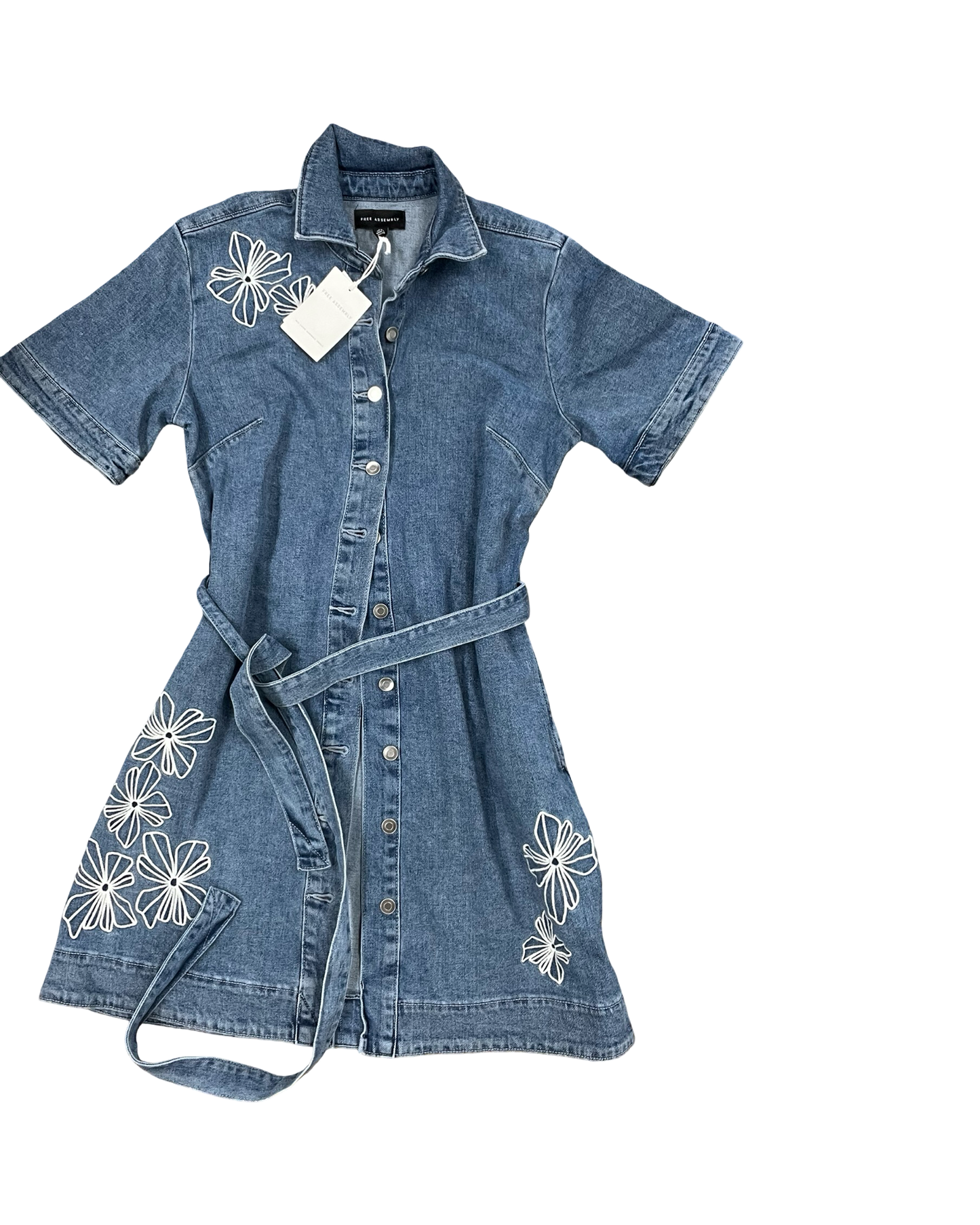 Dress Casual Midi By Free Assembly In Blue Denim, Size:Xs