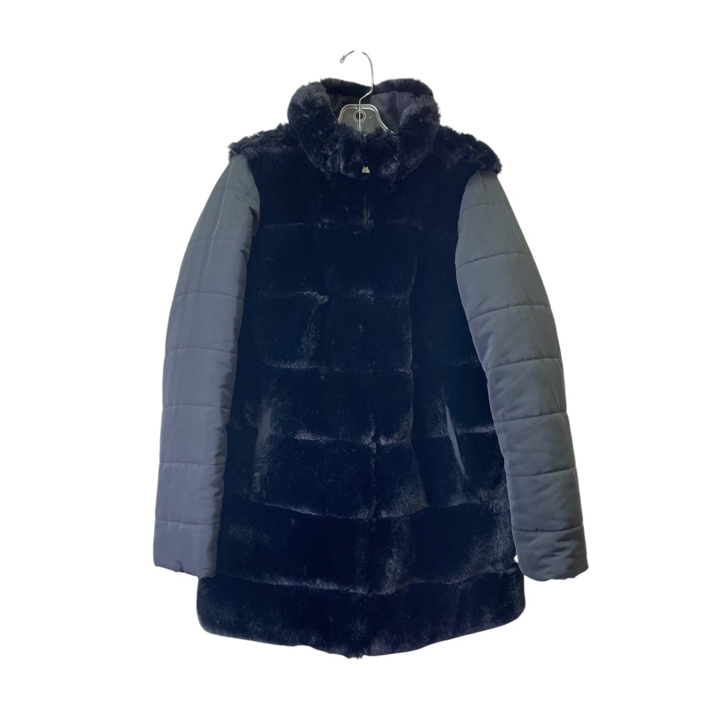 Coat Faux Fur & Sherpa By Via Spiga In Black, Size:Xs