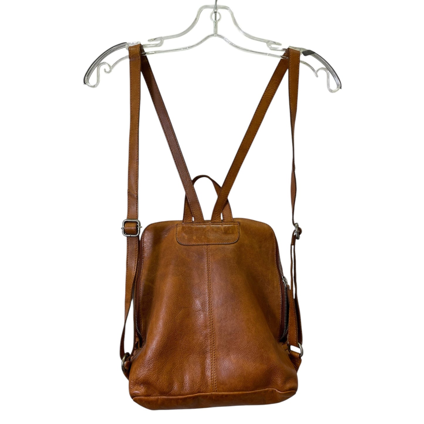 Backpack Leather By Villenca In Brown, Size:Medium