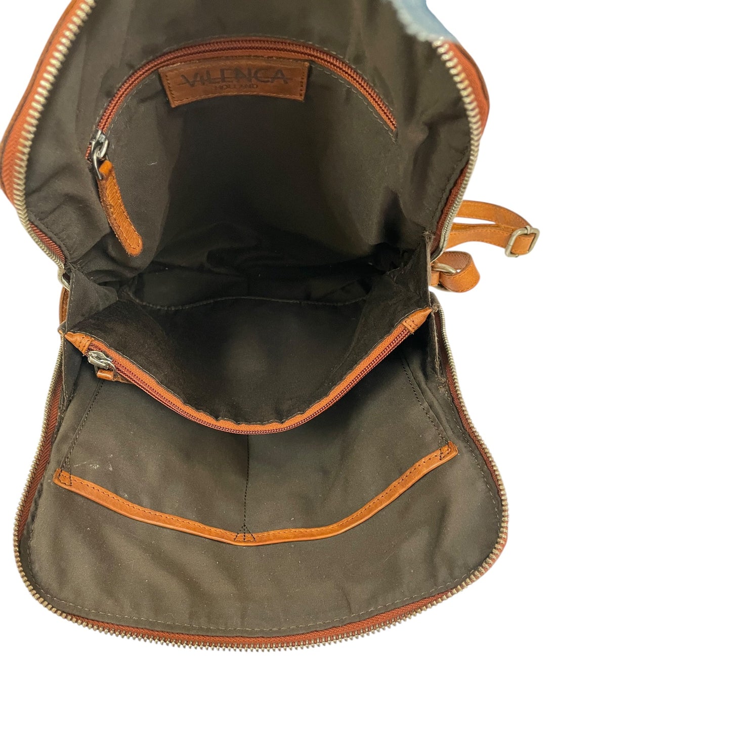 Backpack Leather By Villenca In Brown, Size:Medium