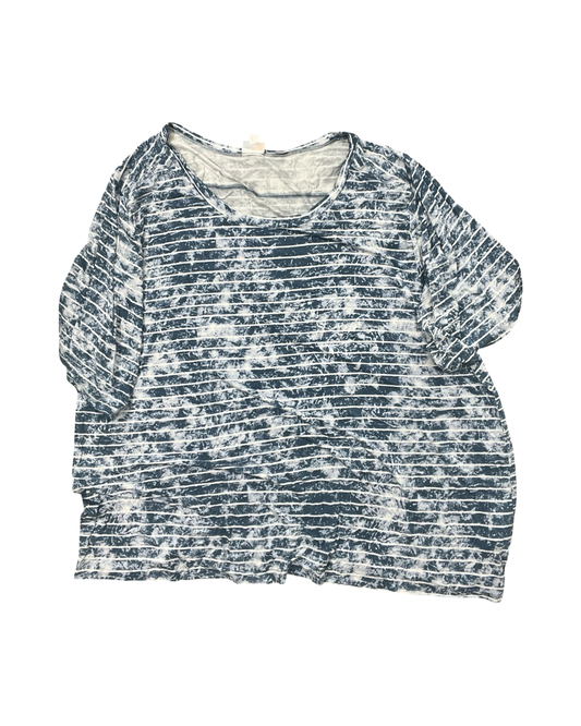 Top Ss By Lularoe In Blue & White, Size:3X