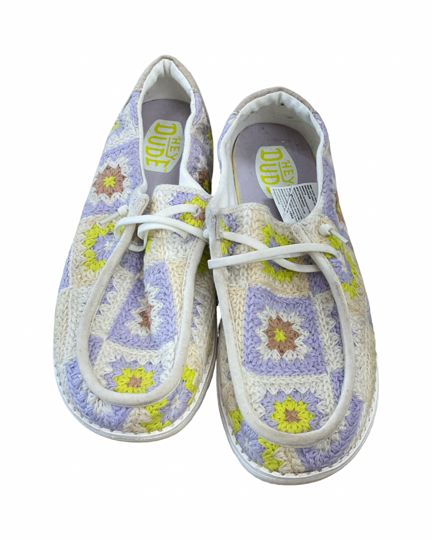 Shoes Flats By Hey Dude In Cream, Size:10