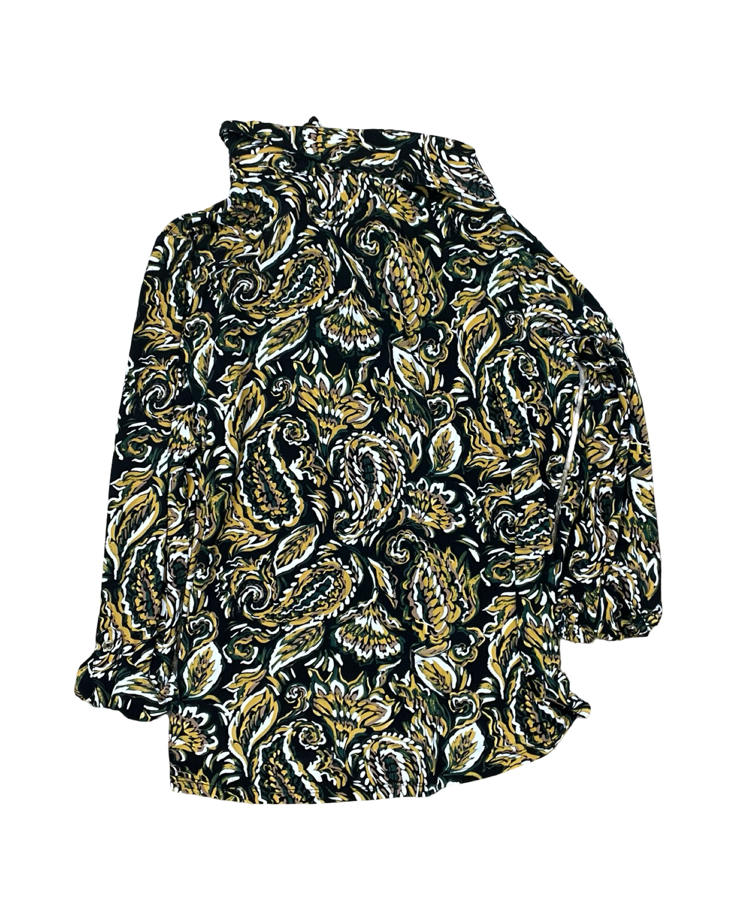 Top Ls By Jones New York In Black & Yellow, Size:L