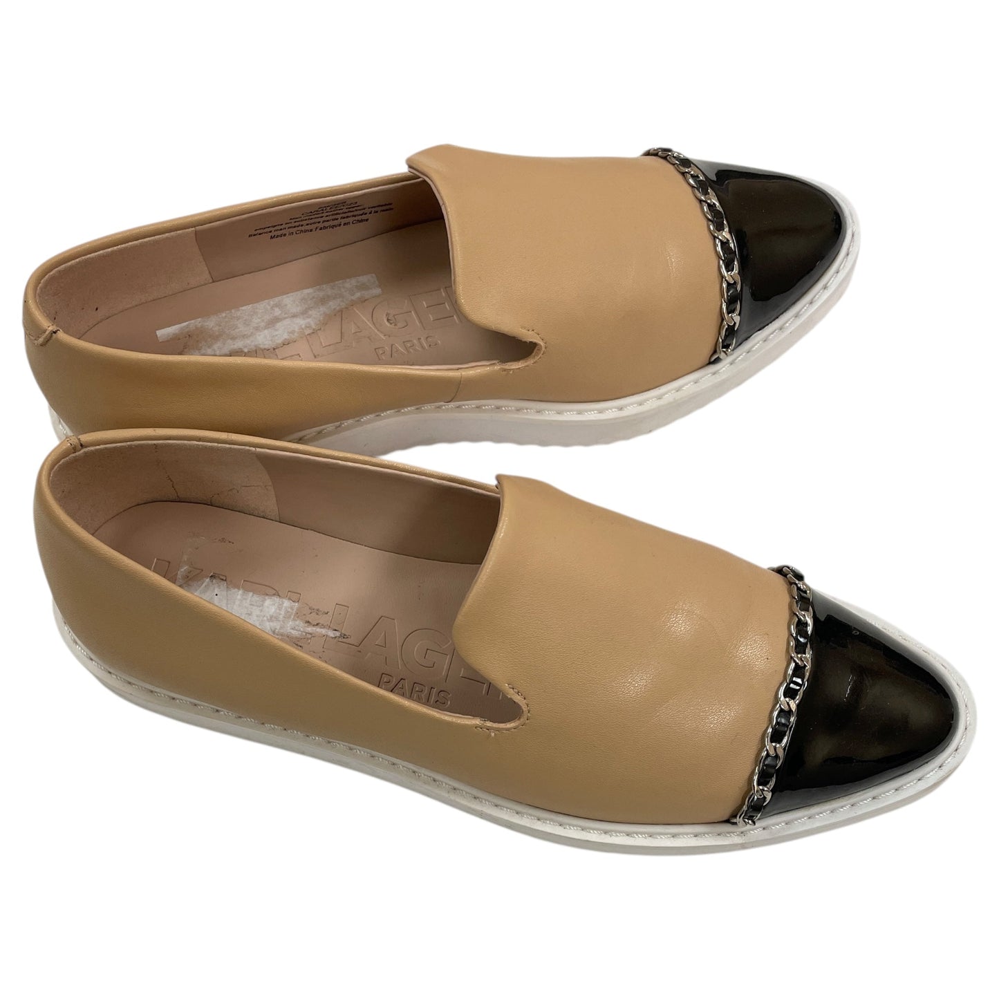 Shoes Designer By Karl Lagerfeld In Beige, Size:6