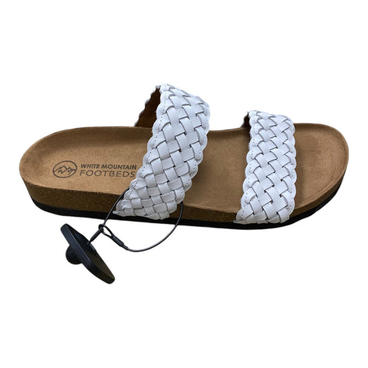 Sandals Flats By White Mountain In Tan & White, Size:10