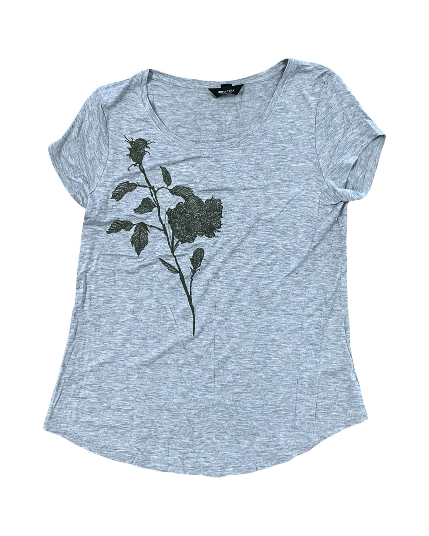 Top Ss By Simply Vera In Grey, Size:S
