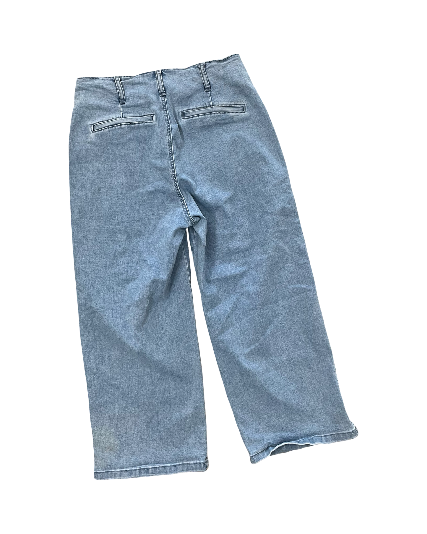 Jeans Wide Leg By Clothes Mentor In Blue Denim, Size:8P