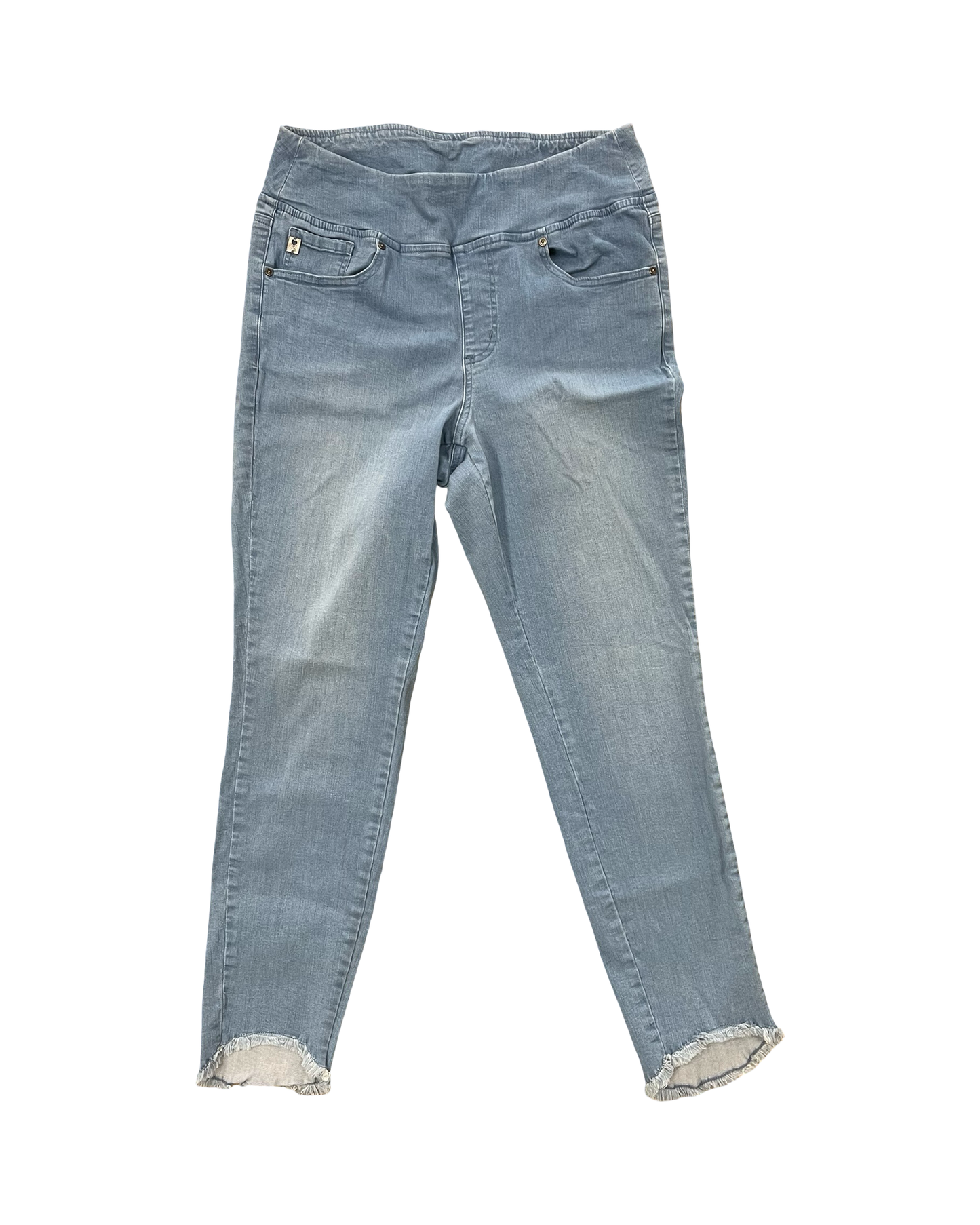 Jeans Straight By Belle By Kim Gravel In Blue Denim, Size:12