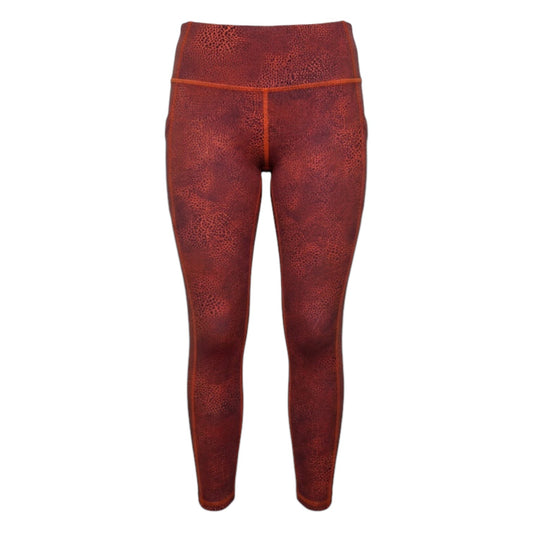 Invigorate High-Rise Tights By Lululemon In Crackle Glaze Vintage Orange Larkspur, Size: 10