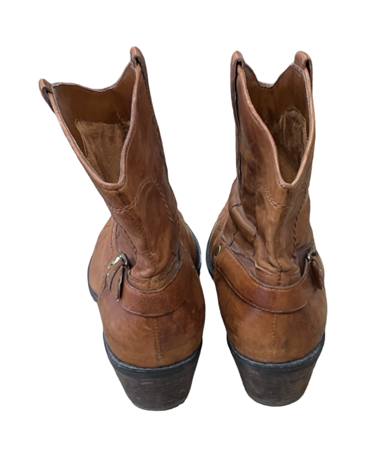 Boots Ankle Flats By Franco Sarto In Brown, Size:9