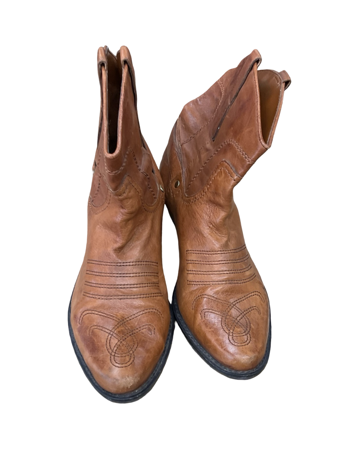 Boots Ankle Flats By Franco Sarto In Brown, Size:9