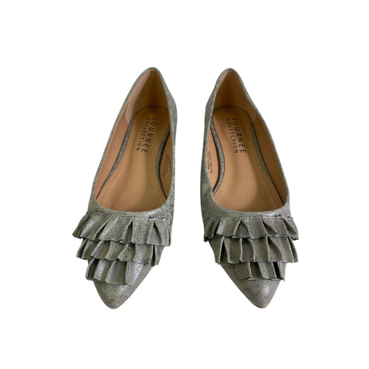 Shoes Flats By Journee In Silver, Size:7