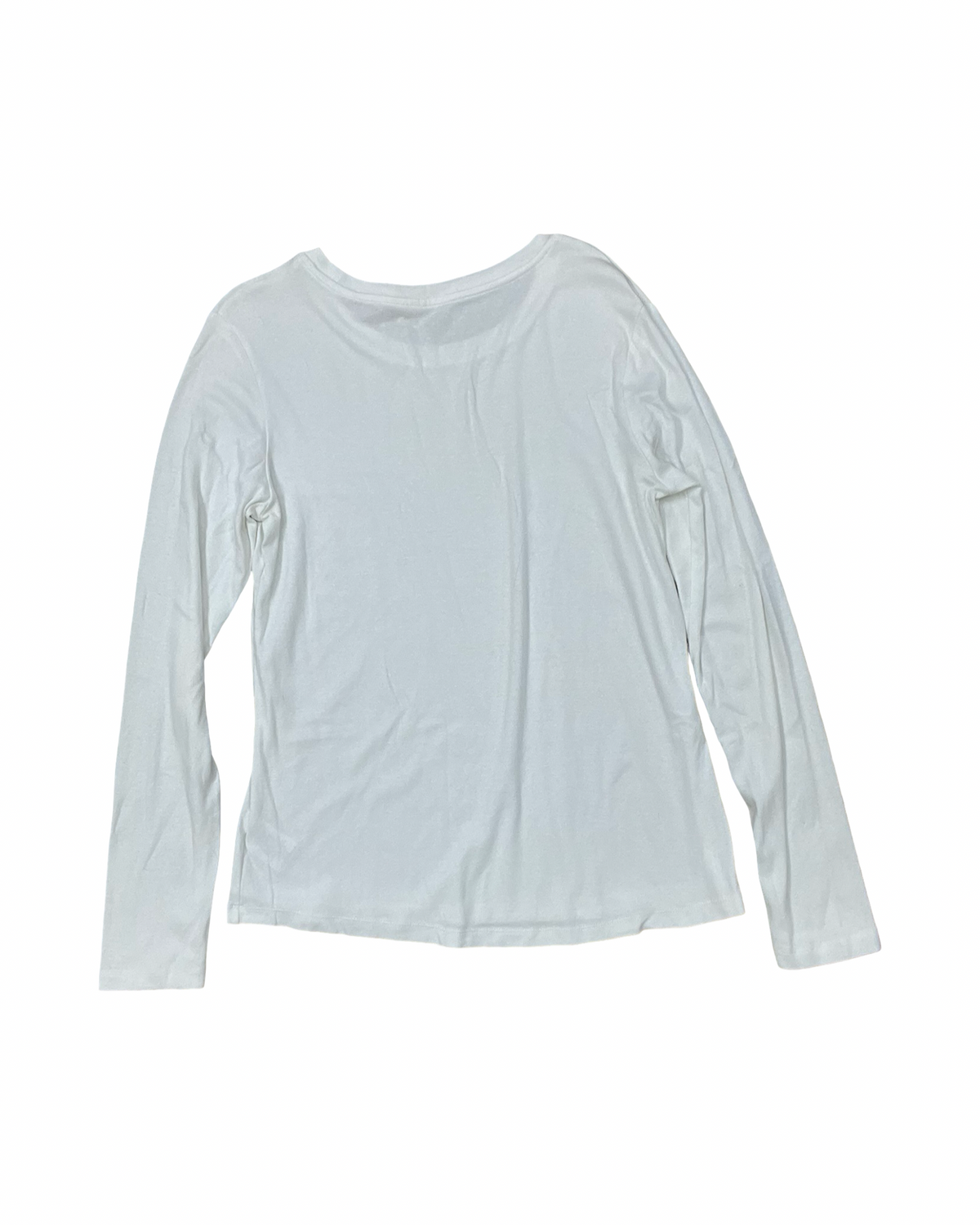 Top Ls Basic By Eddie Bauer In White, Size:L