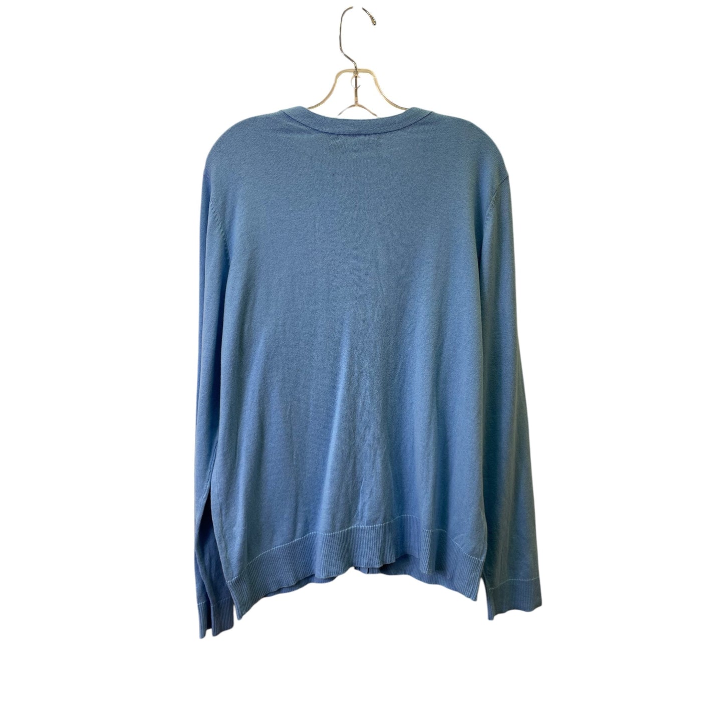 Sweater Cardigan By New York And Co In Blue, Size:1X