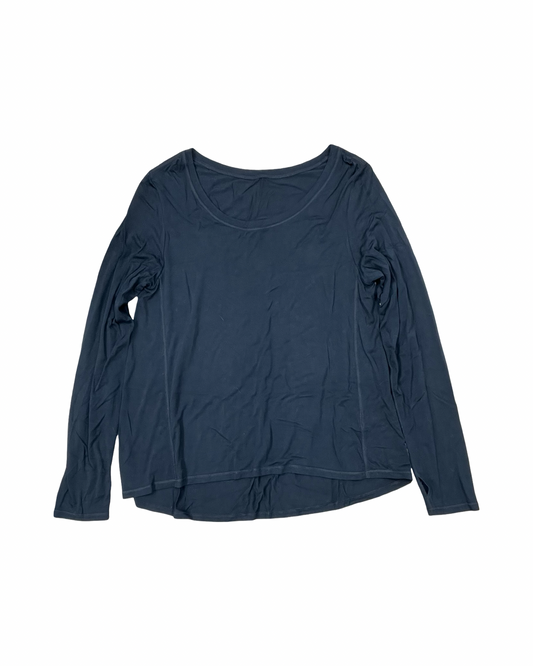 Athletic Top Ls Crewneck By Zyia In Black, Size:L