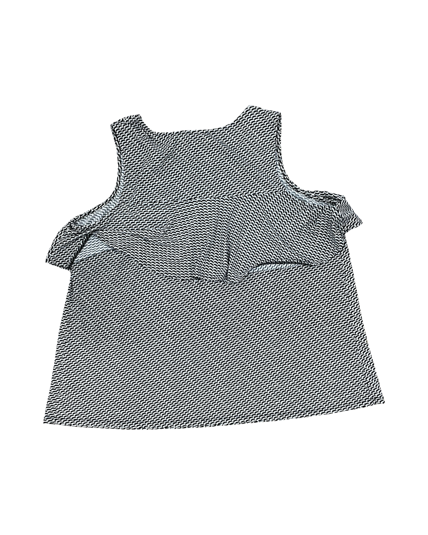 Top Sleeveless By Worthington In Black & White, Size:1X
