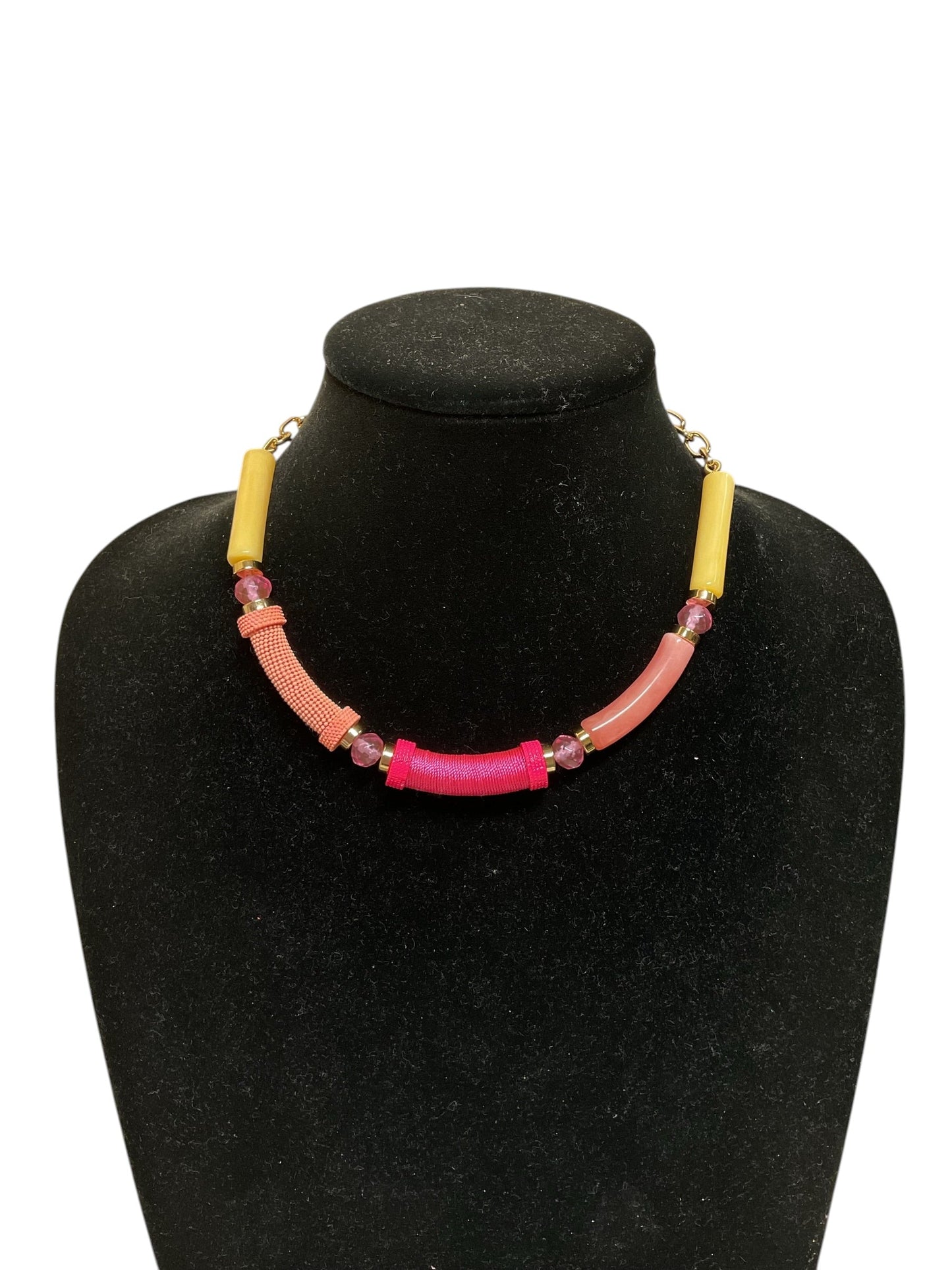Necklace Other By Talbots In Pink & Yellow