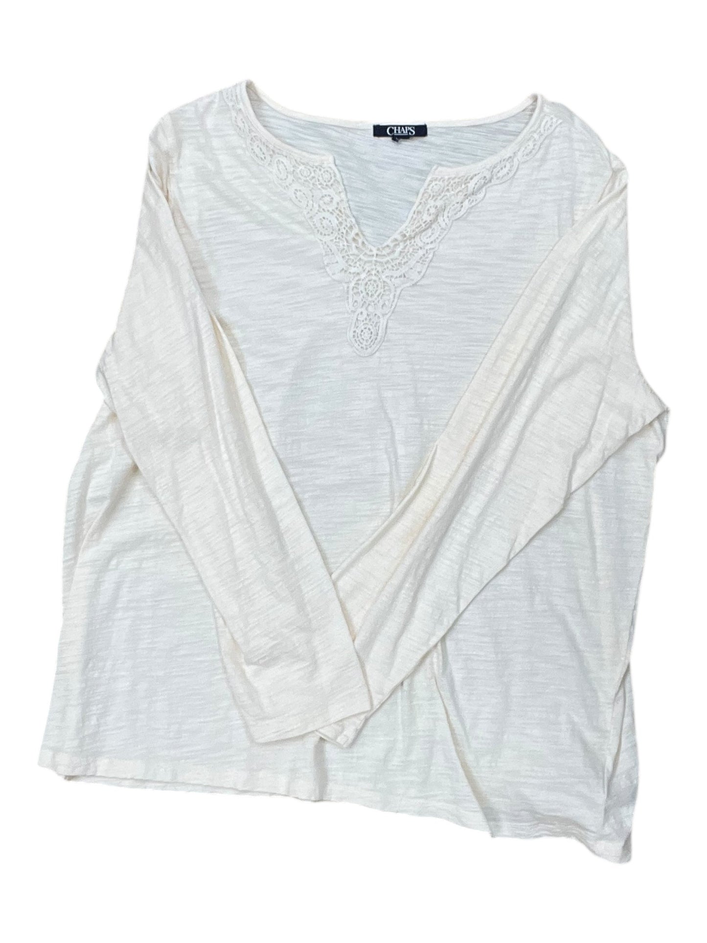 Top Ls By Chaps In Cream, Size:Xl