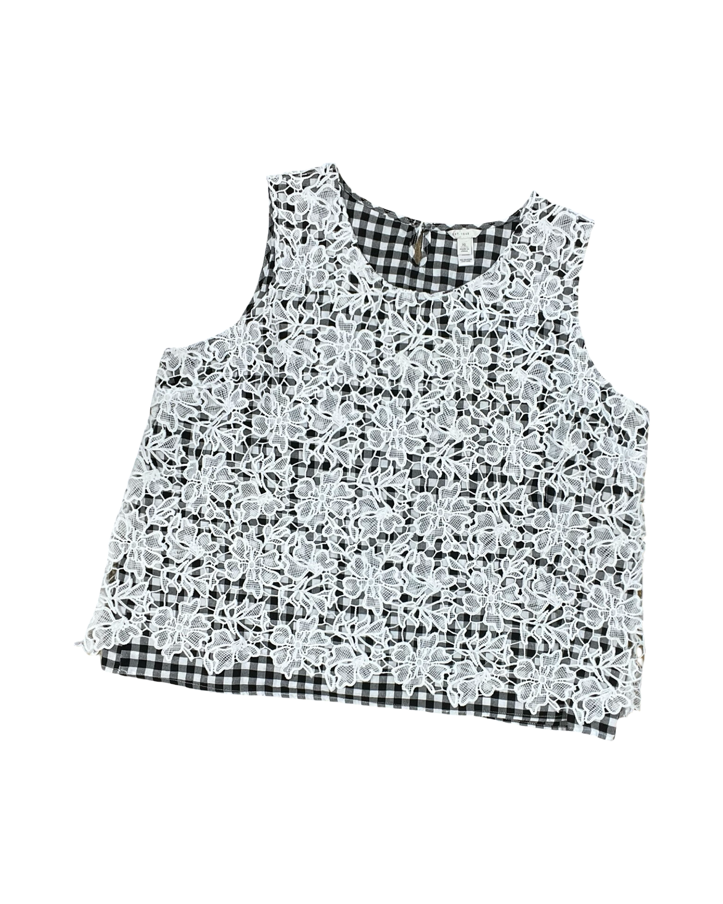 Top Sleeveless By Clothes Mentor In Black & White, Size:Xl