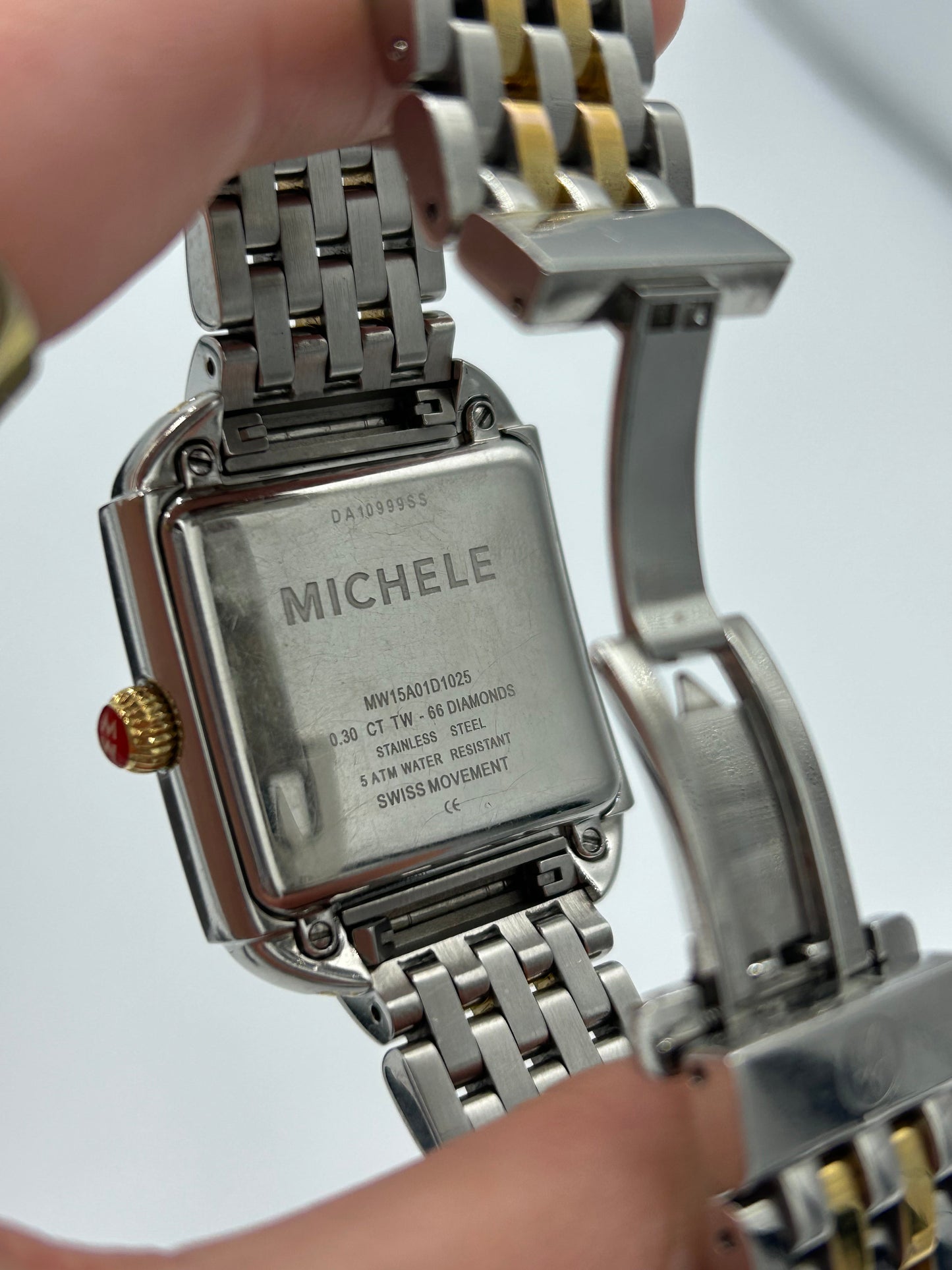 Michele Milou 33MM Diamond Watch With Box