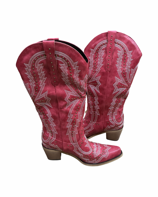 Boots Western By Clothes Mentor In Red, Size:9.5