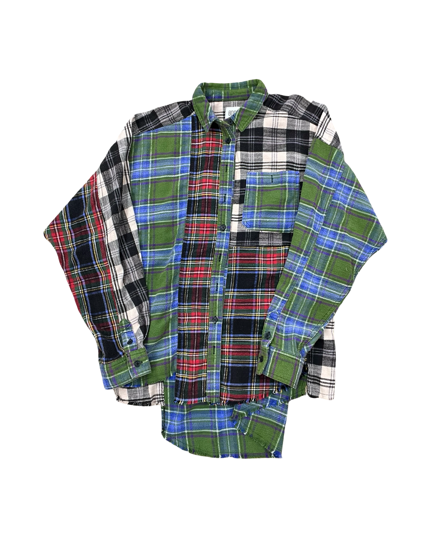 Blouse Ls By Bdg In Green & Red, Size:M