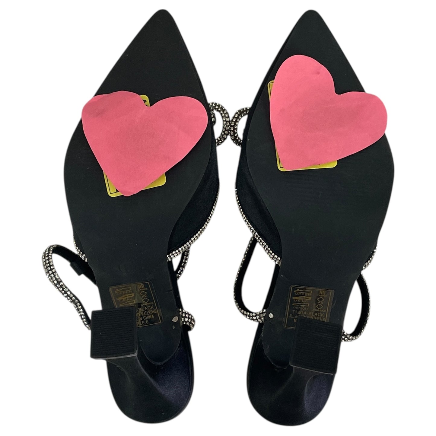 Shoes Heels Stiletto By Azalea Wang In Black & Silver, Size:6