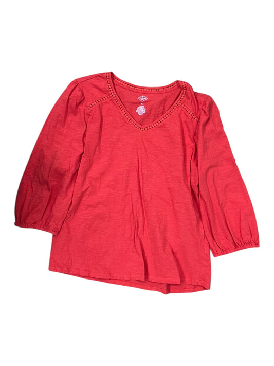 Top 3/4 Sleeve By St Johns Bay In Orange, Size:Xl